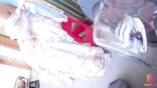 [糖心Vlog]【花嫁lo娘】嫩穴花嫁强制爱 口爆肉棒内射骚穴 - 捅主任