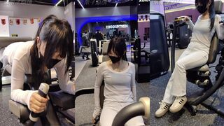 被强制的妹妹 03 户外强高、健身房调教、健身房强高、假丁丁、瑜伽裤、反复强高